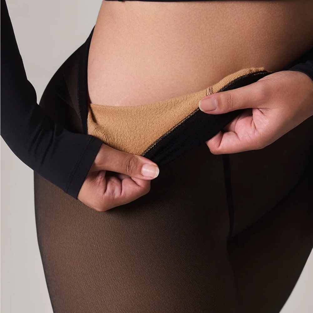 Noosh Toast Sheer Illusion Tights (Fleece lined tights) S/M - Picture 3 of 5